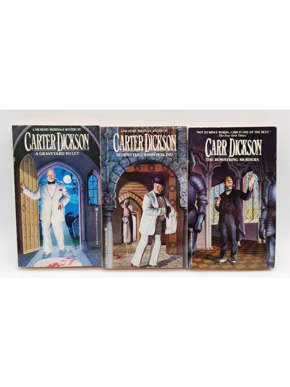 Carter Dickson First Zebra Print Sir Henry Mystery PB Books Lot of 3